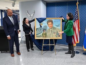 Honoring a hero: USAF History Office unveils first-of-its-kind artwork in Pentagon